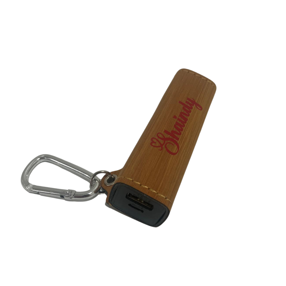 Leatherette 2200 mAh Power Bank with USB Cord