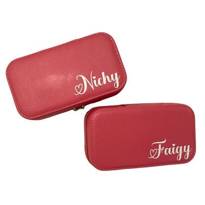Jewelry Box Leather Zippered Large