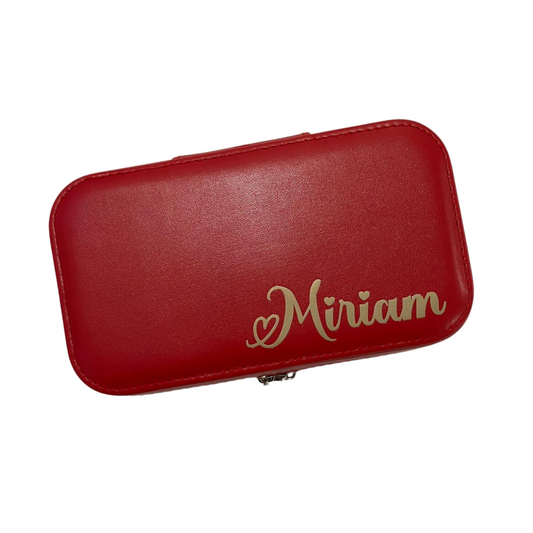 Jewelry Box Leather Zippered Large