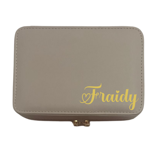 Travel Jewelry Box Leather Zippered