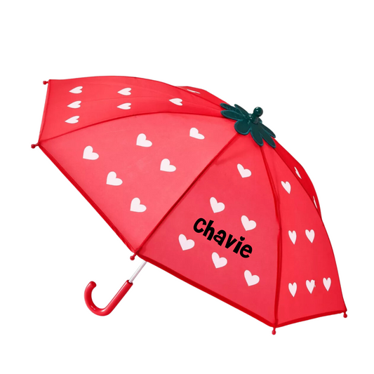 Toddler Girls Strawberry Mini Stick Umbrella